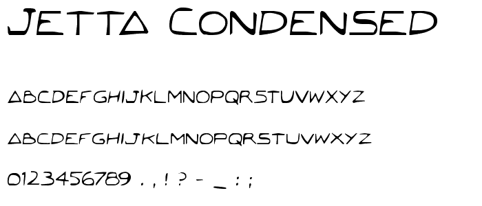 Jetta Condensed font
